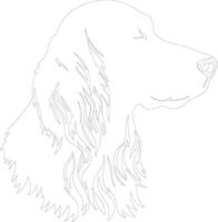 Irish Setter  outline silhouette vector