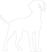 German Shorthaired Pointer  outline silhouette vector