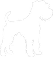 Lakeland terrier contorno silueta vector