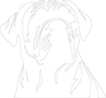 Mastiff  outline silhouette vector