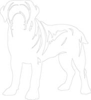 Neapolitan Mastiff  outline silhouette vector