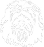 Polish Lowland Sheepdog  outline silhouette vector