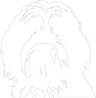 Old English Sheepdog outline silhouette vector