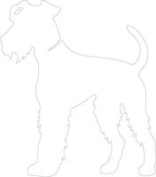 Irish Terrier  outline silhouette vector