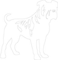 Presa Canario  outline silhouette vector