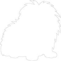 Puli  outline silhouette vector