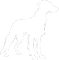 Scottish Deerhound outline silhouette vector