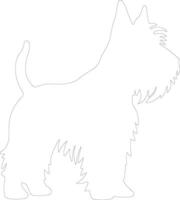 Scottish Terrier outline silhouette vector