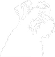 sealyham terrier contorno silueta vector