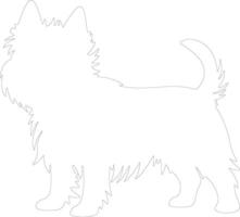 norwich terrier contorno silueta vector