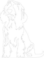 Petit Basset Griffon Venden  outline silhouette vector