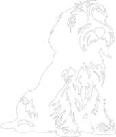 Petit Basset Griffon Venden  outline silhouette vector