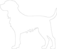 Small Munsterlander Pointer outline silhouette vector