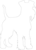 Standard Schnauzer outline silhouette vector