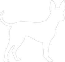 Toy Manchester Terrier outline silhouette vector