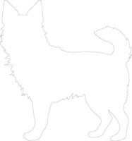 Swedish Vallhund  outline silhouette vector