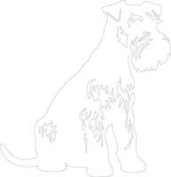 Welsh Terrier outline silhouette vector