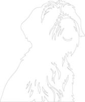 Wirehaired Pointing Griffon outline silhouette vector