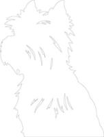 Affenpinscher  outline silhouette vector