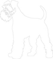 Airedale Terrier  outline silhouette vector