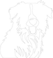 Australian Shepherd  outline silhouette vector