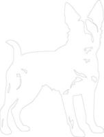 Australian Cattle Dog  outline silhouette vector