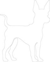 Toy Manchester Terrier outline silhouette vector