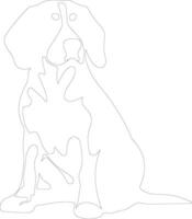 Beagle outline silhouette vector