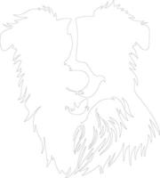 Australian Shepherd outline silhouette vector