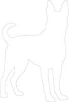 Belgian Malinois  outline silhouette vector