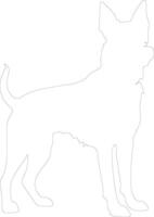 Beauceron  outline silhouette vector