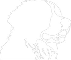 Bernese Mountain Dog  outline silhouette vector