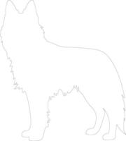 Belgian Tervuren  outline silhouette vector