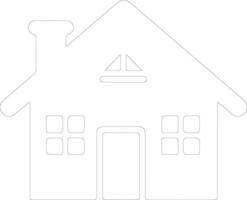 Home icon outline silhouette vector