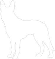 Belga malinois contorno silueta vector