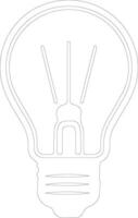 Lightbulb icon  outline silhouette vector