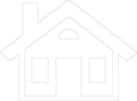 Home icon  outline silhouette vector