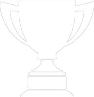 Trophy icon outline silhouette vector