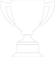 Trophy icon outline silhouette vector