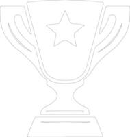 Trophy icon  outline silhouette vector