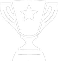 trofeo icono contorno silueta vector