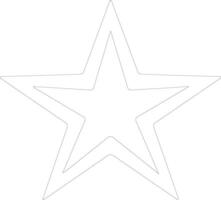 Star icon  outline silhouette vector
