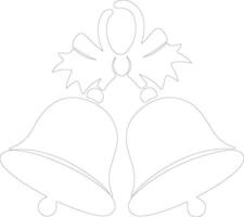 Jingle bells  outline silhouette vector