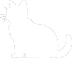 Munchkin Cat  outline silhouette vector