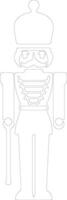 Nutcracker  outline silhouette vector