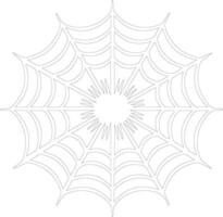 Spiderweb decorations  outline silhouette vector