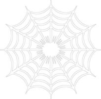 Spiderweb decorations  outline silhouette vector