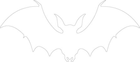 Bat  outline silhouette vector
