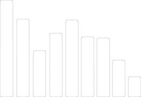 Bar chart icon  outline silhouette vector