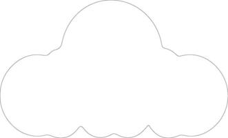 Cloud icon  outline silhouette vector